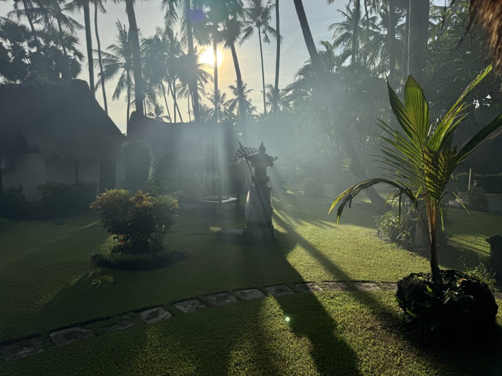 Bali im Nebel früh