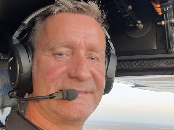 Birk Möbius beim Fliegen