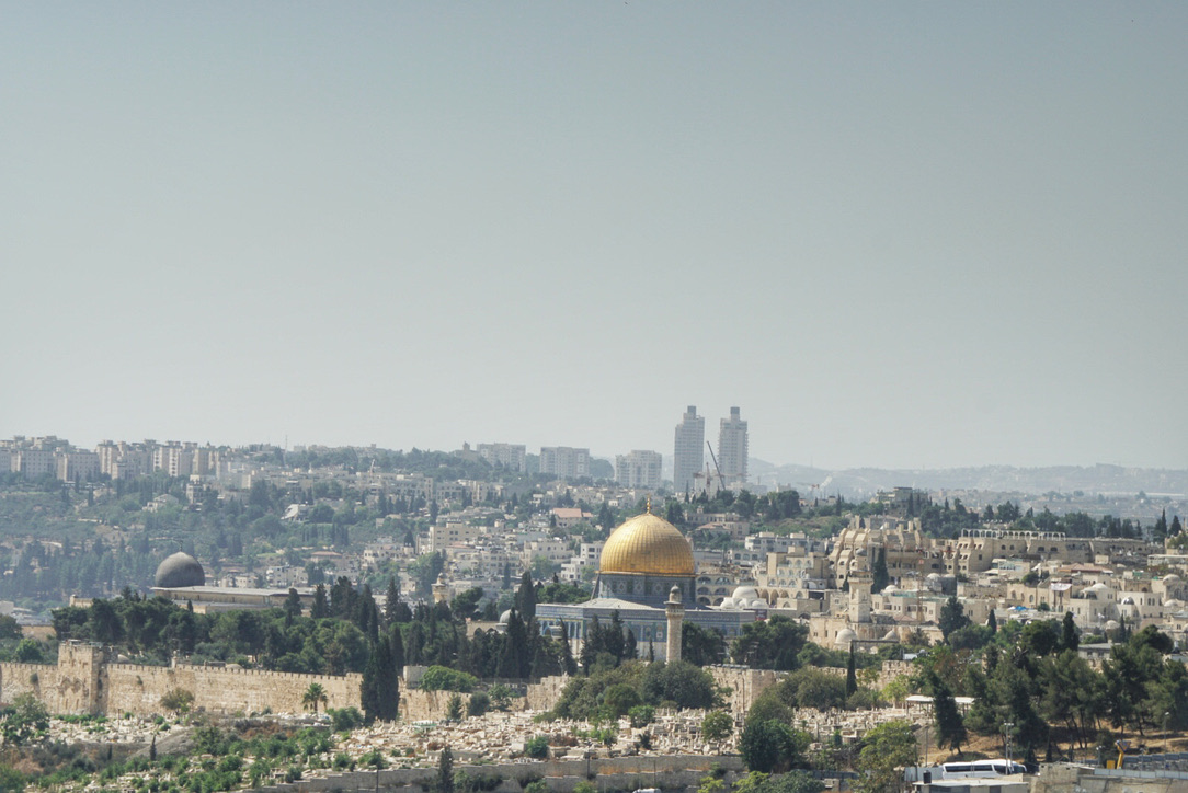 Blick über Jerusalem mit dem Felsendom