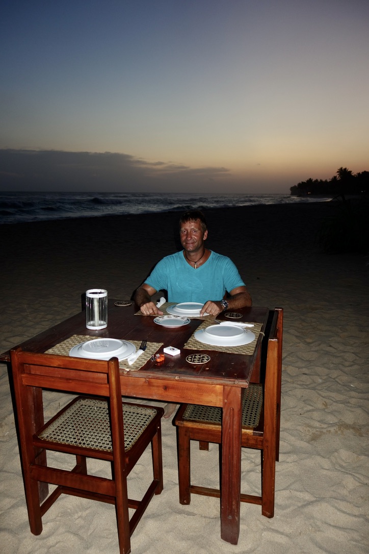 Ein Abendessen am Strand