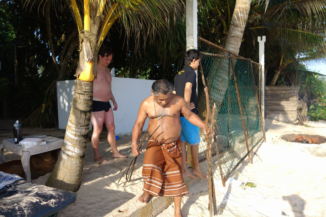 Vorbereitungen am Strand