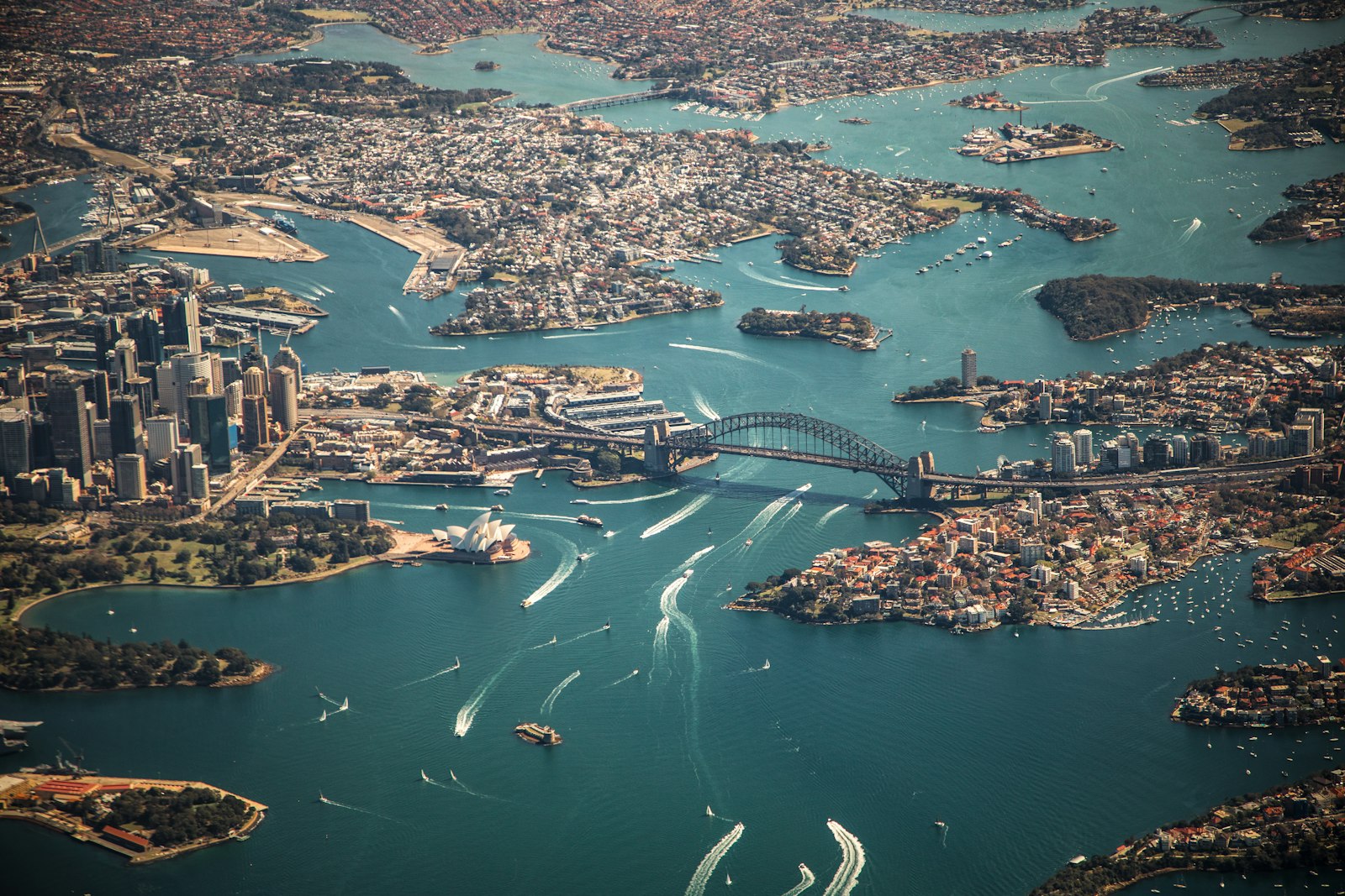Sydney Harbour aus der Luft