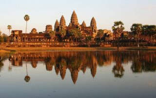 Angkor Wat im Spiegel des Wassers