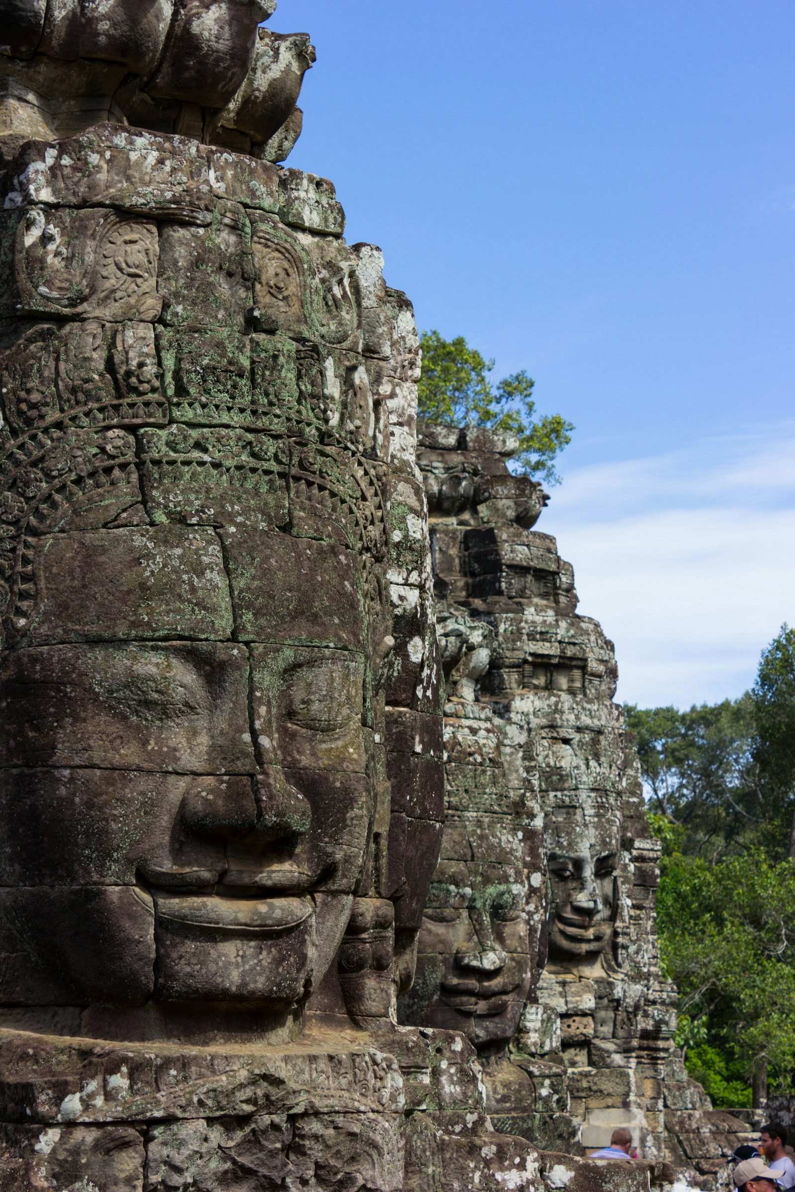 Steingesichter am Bayon-Tempel in Angkor