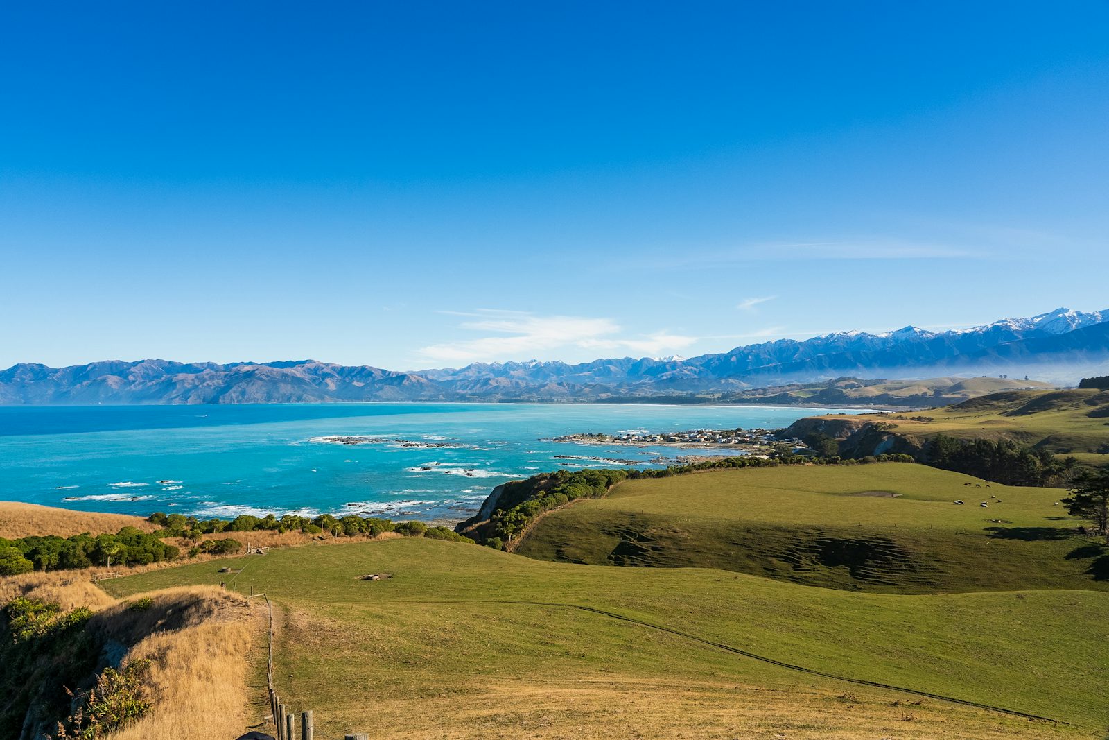 Küste und Berge bei Kaikōura