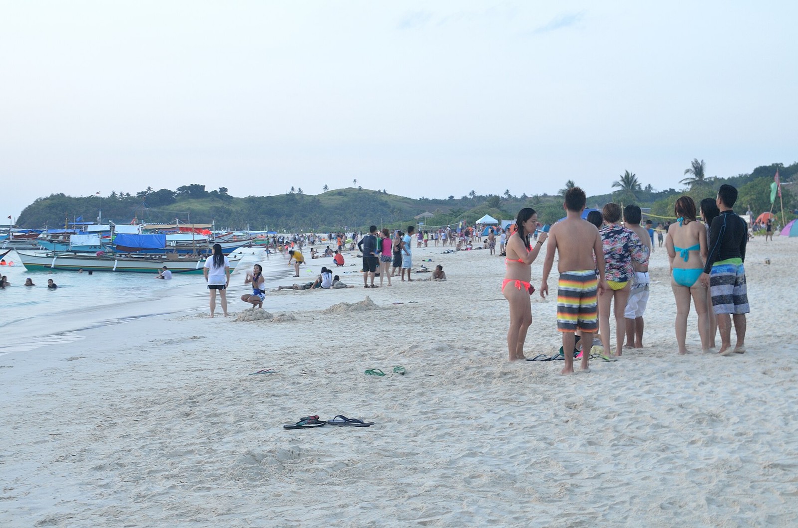 Strandbesucher auf Calaguas