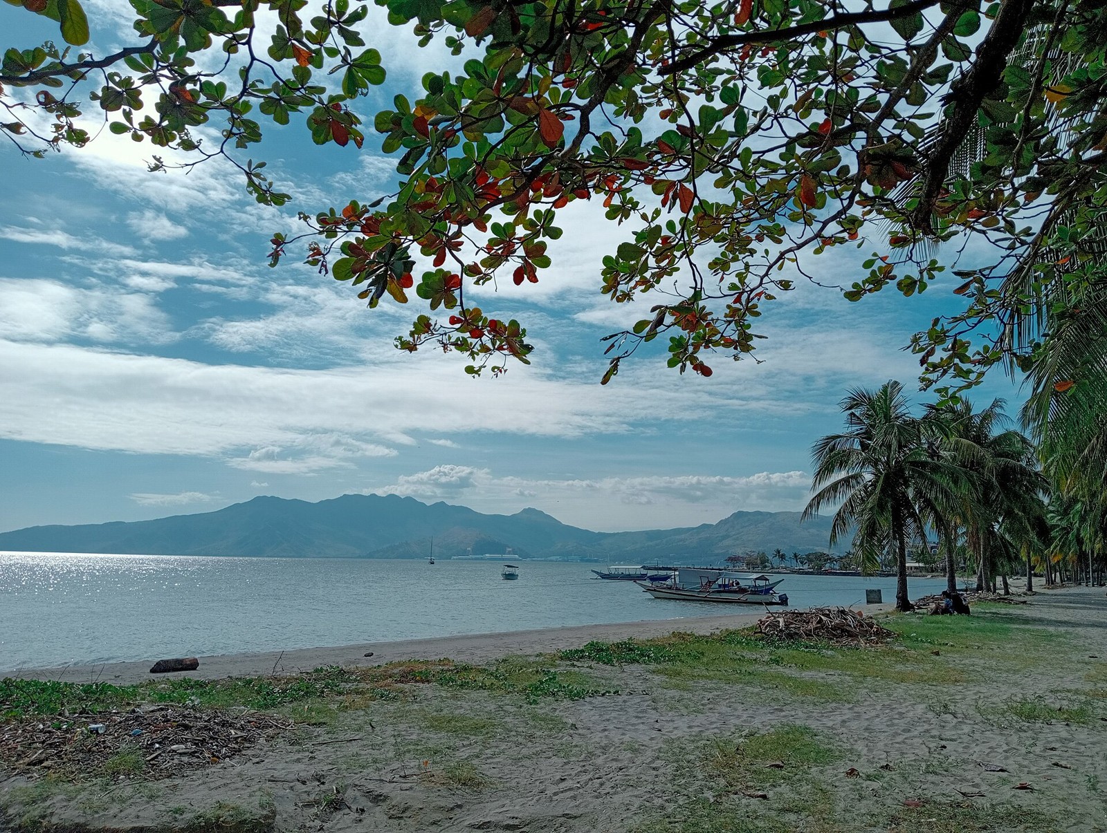 Strand am Ufer der Subic Bay