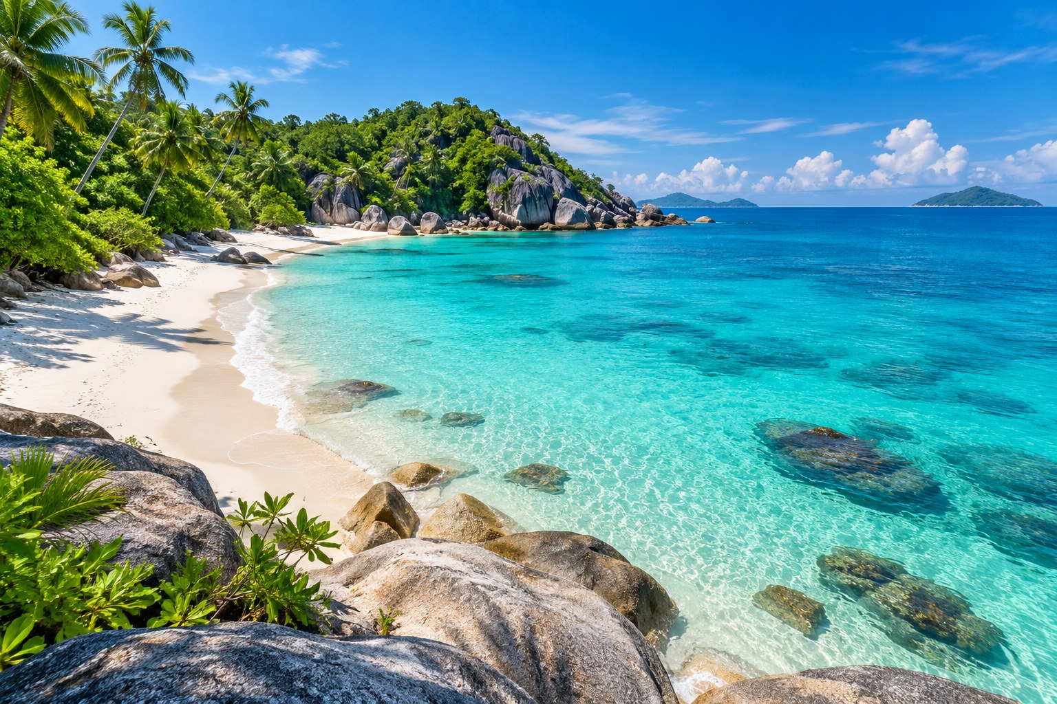 Helle Inselbucht südlich von Phuket – Illustration
